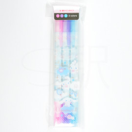 Sanrio Line Marker 3-Color Set - Cinnamoroll