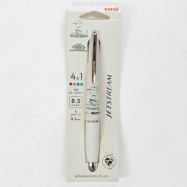 Mitsubishi Pencil Uni Jetstream 4-Color Ballpoint Pen and Mechanical Pencil x Peanuts Snoopy - Greige