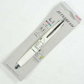 Mitsubishi Pencil Uni Jetstream 4-Color Ballpoint Pen and Mechanical Pencil x Peanuts Snoopy - White