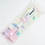 MITSUBUSHI PENCIL Uni Jetstream 0.5mm 2-Color Pen Holder with Refills [FUNYUMARU Series] - My Melody