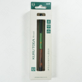 Mitsubishi Pencil Kurutoga Wood 0.5mm [M5KW1P.88] - Forest Green