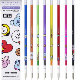 Mitsubishi Pencil Uni Style Fit BT21 Series [UMR179BT38A8C] 0.38mm Ballpen Refill Set