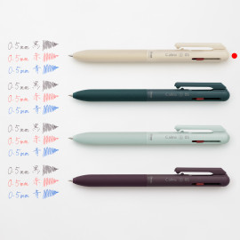 Pentel Calme 3-Color 0.5mm Ballpoint Pen [BXAC35L2] - Chestnut Purple 