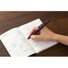 Pentel Calme 3-Color 0.5mm Ballpoint Pen [BXAC35L2] - Chestnut Purple 