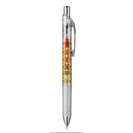 Pentel Energel Infree 0.5mm Ballpen Japanese Pattern [BLN75TLJ4-F] - Cloisonné Orange