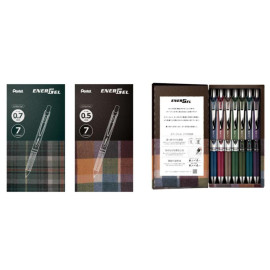 Pentel EnerGel 0.5mm 7-Piece Autumn Limited Ballpen Set [BLN75-L7] 
