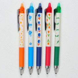 Pilot Frixion Point Knock 0.4mm x Adelia Retro [CSLFPKS4ARKO-G] - Wildflower Green