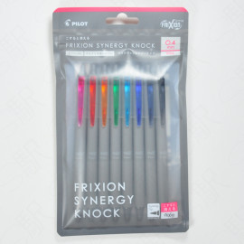 PILOT Frixion SYNERGY KNOCK 0.4mm Erasable Water-Based Gel Ink [LFSK-14-8C] 8-Color Set