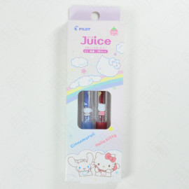 PILOT Juice Gel Ink 0.5mm Ballpoint Pen 2-Color Set x Sanrio [P-6491-51] - Hello Kity and Cinnamoroll