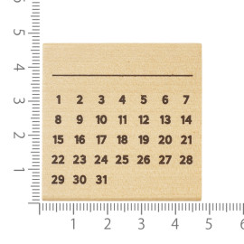 KODOMO NO KAO Wooden Stamp [0402-003] - Calendar