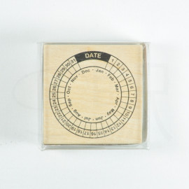 KODOMO NO KAO Wooden Stamp [0402-007] - Date and Day