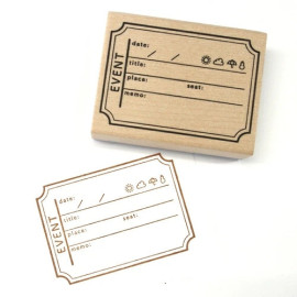 KODOMO NO KAO Wooden Stamp [0405-007] - Event Day Planner