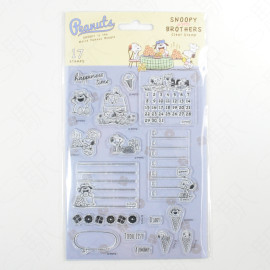 KODOMO NO KAO x Peanuts Snoopy Clear Stamp [2209-006] Snoopy and Brothers