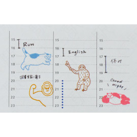Mizushima JIZAI Clear Stamp LOG Techo [STJ-L-MR02] - Moriage Tai 02