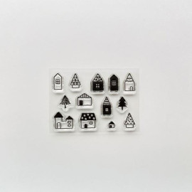 Mizushima JIZAI Clear Stamp Pocket [STJ-P-IE01] Houses 01