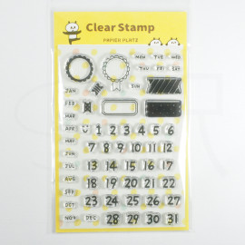 Papier Platz x Mizutama Clear Stamp [37-247] - Date