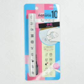 Shachihata nototo 10 Mini join Stamp Set [PEL-TC4/H] - School Life