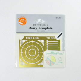 Designphil MIDORI Diary Template [35633-006] - Time Log Pattern