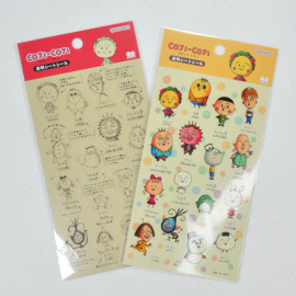 Sun-Star Stationery Coji-Coji Transparent Sheet Seal [S8593469] - B