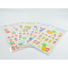 Furukawashiko Clear Sticker Sheet x Monchhichi [MM60] - Grapes