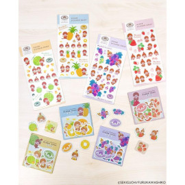 Furukawashiko Clear Sticker Sheet x Monchhichi [MM60] - Grapes