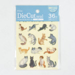 Kyowa Die-Cut Seal Film Sticker - Cats Kyowa Die-Cut Seal Film Sticker - Cats