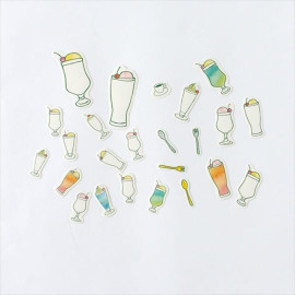 Green Flash Flake Stickers [CL-026] - Soda Water 