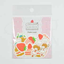 Mizutama x Furukawashiko x Papier Platz [CAKE SHOP mizutama Series] Flake Seal Strawberry