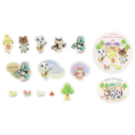 Sun-Star Stationery Animal Crossing (Atsumare Doubutsu No Mori) Paper Bag Flake Seal [S2274183] - Pink