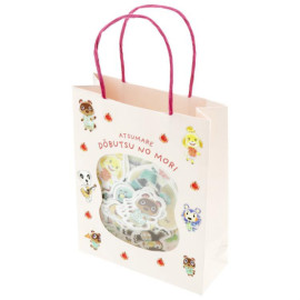 Sun-Star Stationery Animal Crossing (Atsumare Doubutsu No Mori) Paper Bag Flake Seal [S2274183] - Pink