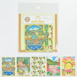 Furukawashiko Deco Seal Set Coji Coji [QA54] Green