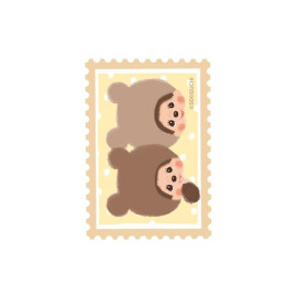 Furukawashiko Deco Seal Set x Monchhichi [MM34] - Bear