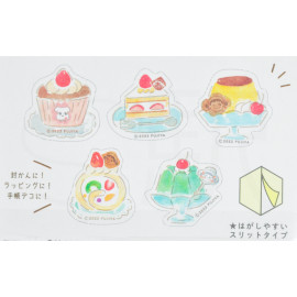 Hara Peko Cafe x Furukawashiko Flake Sticker [PP18] - Dessert 