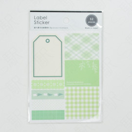 GAIA Co. Ltd Label Sticker [Girly Material] - Green
