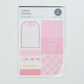 GAIA Co. Ltd Label Sticker [Girly Material] - Pink