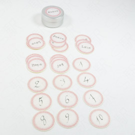 LampxPaperi Paper Products Peace - Label Stickers with Tin Can