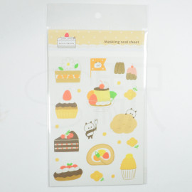 Mizutama x Furukawashiko x Papier Platz [CAKE SHOP mizutama Series] - Masking Sheet Seal Various Cakes
