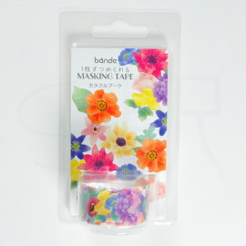 Bande Washi Roll Sticker [BDA614] - Colorful Bouquet 