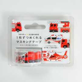 Bande Washi Roll Sticker [BDA652] - Nagoya Firefighting Vehicles