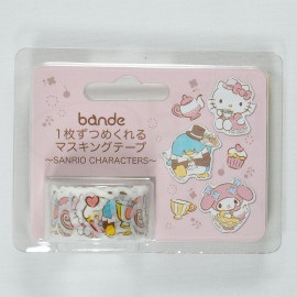 Bande Washi Roll Sticker x Tsutaya Sanrio - Hello Kitty, My Melody and Tuxedo Sam