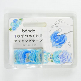 Bande Washi Roll Sticker [BDA229] - Classic Blue Rose