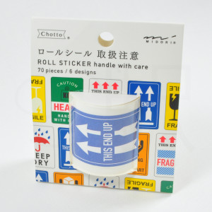 Midori Chotto Roll Stickers [82397-006] - Handle with Care