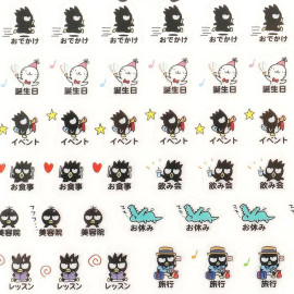 Sanrio Character Schedule Sticker Sheet [Badtz-Maru]