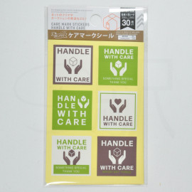 Daiso Care Mark Stickers - Handle With Care