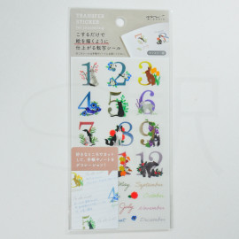 Midori Transfer Sticker for Journaling [82585-006] - Monthly Pattern