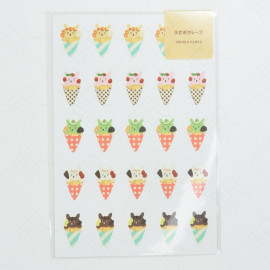Papier Platz Sticker Sheet AOYOSHI Food x Ikimono [55-023] - Rabbit Crepe