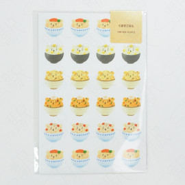 Papier Platz Sticker Sheet AOYOSHI Food x Ikimono [55-032] - Kumazegohan