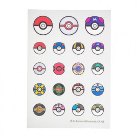 Pokemon Center Exclusive x Irodo Cloth Sticker [Monster Ball]