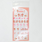 Furukawashiko Clear Sticker Sheet x Monchhichi and Sanrio Hello Kitty 50th Anniversary [QS254] - Party A