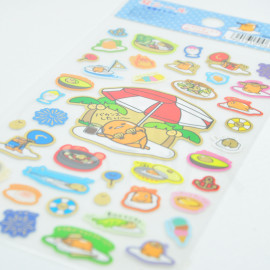 Sanrio Summer Stickers (Gold Leaf Type) - Gudetama